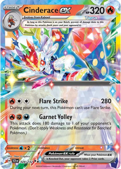 Cinderace ex #28 from Stellar Crown