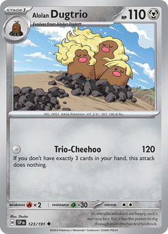 Alolan Dugtrio #123 from Surging Sparks