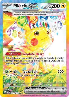 Pikachu ex #238 from Surging Sparks