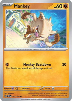 Mankey #107 from Scarlet & Violet