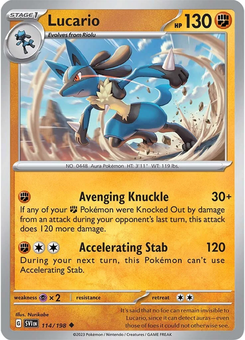 Lucario #114 from Scarlet & Violet