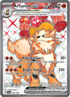 Arcanine ex #224 from Scarlet & Violet