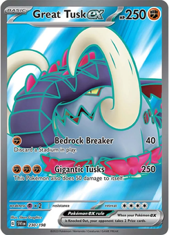 Great Tusk ex #230 from Scarlet & Violet