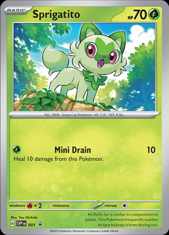 Sprigatito #1 from SV Black Star Promos