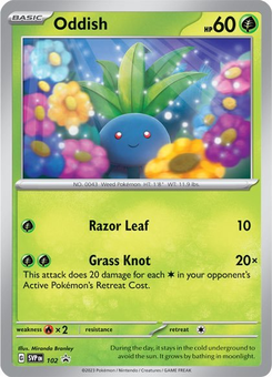 Oddish #102 from SV Black Star Promos