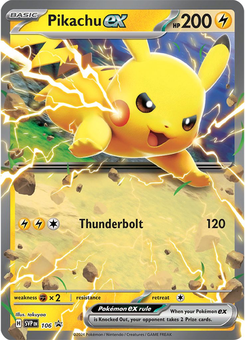 Pikachu ex #106 from SV Black Star Promos