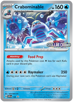 Crabominable #134 from SV Black Star Promos
