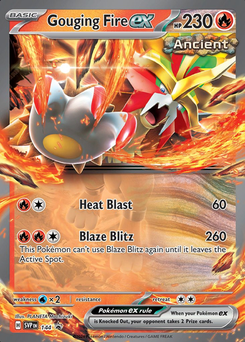 Gouging Fire ex #144 from SV Black Star Promos