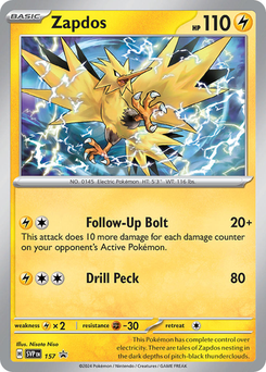 Zapdos #157 from SV Black Star Promos