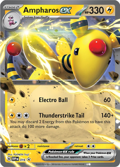 Ampharos ex #16 from SV Black Star Promos