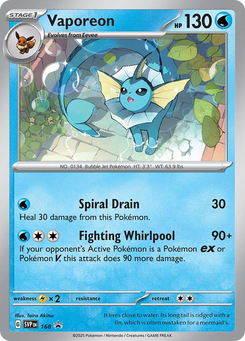 Vaporeon #168 from SV Black Star Promos
