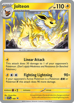 Jolteon #169 from SV Black Star Promos