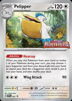 Pelipper #22 from SV Black Star Promos