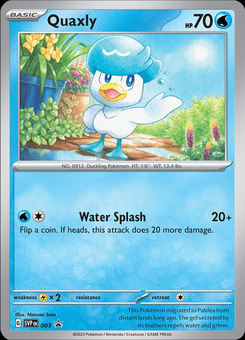 Quaxly #3 from SV Black Star Promos
