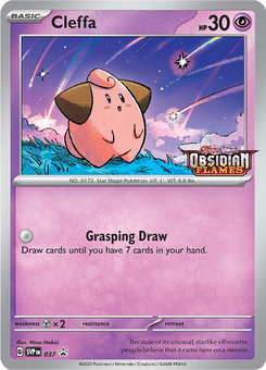 Cleffa #37 from SV Black Star Promos