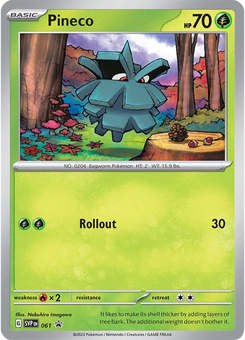 Pineco #61 from SV Black Star Promos