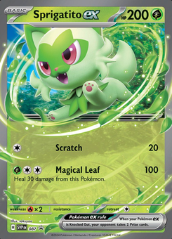 Sprigatito ex #87 from SV Black Star Promos