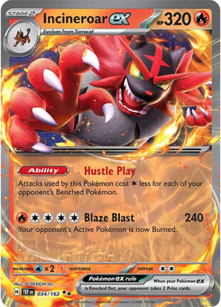 Incineroar ex #34 from Temporal Forces
