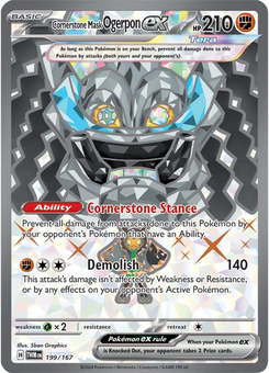 Cornerstone Mask Ogerpon ex #199 from Twilight Masquerade