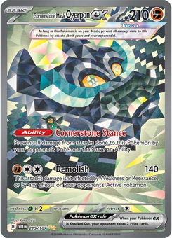 Cornerstone Mask Ogerpon ex #215 from Twilight Masquerade