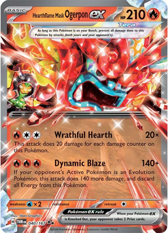 Hearthflame Mask Ogerpon ex #40 from Twilight Masquerade