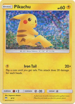 Pikachu #6 from McDonald's Collection 2019