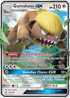Gumshoos-GX #110 from Sun & Moon