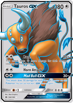 Tauros-GX #144 from Sun & Moon