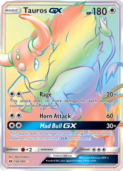 Tauros-GX #156 from Sun & Moon