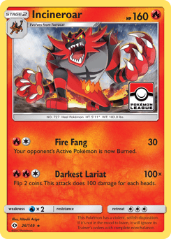 Incineroar #26 from Sun & Moon
