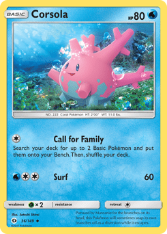 Corsola #36 from Sun & Moon