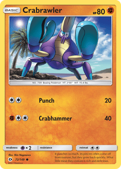 Crabrawler #72 from Sun & Moon