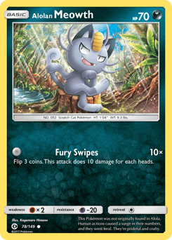 Alolan Meowth #78 from Sun & Moon