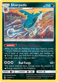 Sharpedo #111 from Unbroken Bonds