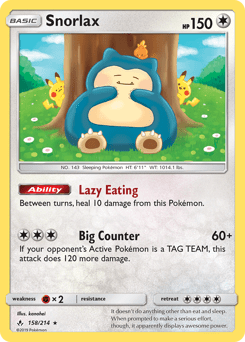 Snorlax #158 from Unbroken Bonds