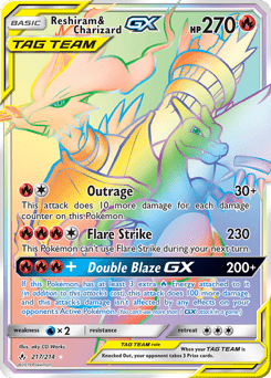 Reshiram & Charizard-GX #217 from Unbroken Bonds