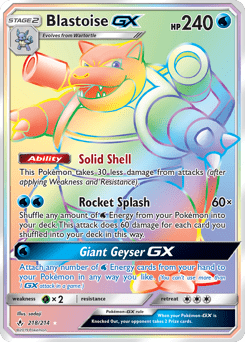 Blastoise-GX #218 from Unbroken Bonds