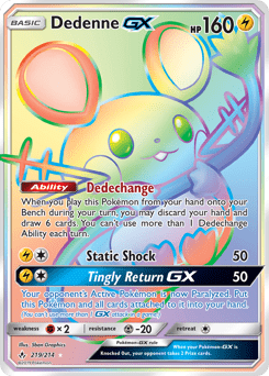 Dedenne-GX #219 from Unbroken Bonds