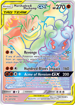 Marshadow & Machamp-GX #221 from Unbroken Bonds