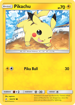 Pikachu #54 from Unbroken Bonds