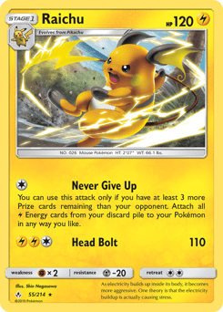 Raichu #55 from Unbroken Bonds
