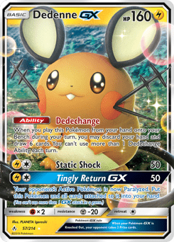 Dedenne-GX #57 from Unbroken Bonds