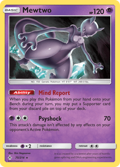 Mewtwo #75 from Unbroken Bonds