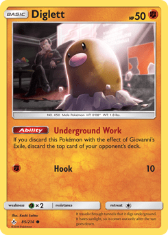 Diglett #85 from Unbroken Bonds