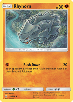 Rhyhorn #92 from Unbroken Bonds