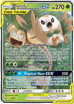 Rowlet & Alolan Exeggutor-GX #1 from Unified Minds