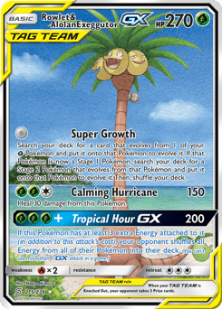 Rowlet & Alolan Exeggutor-GX #215 from Unified Minds