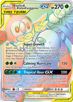 Rowlet & Alolan Exeggutor-GX #237 from Unified Minds