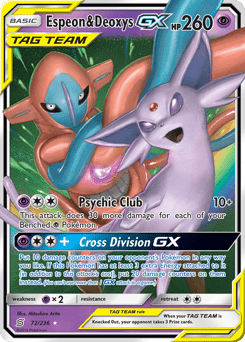 Espeon & Deoxys-GX #72 from Unified Minds