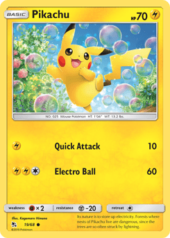 Pikachu #19 from Hidden Fates